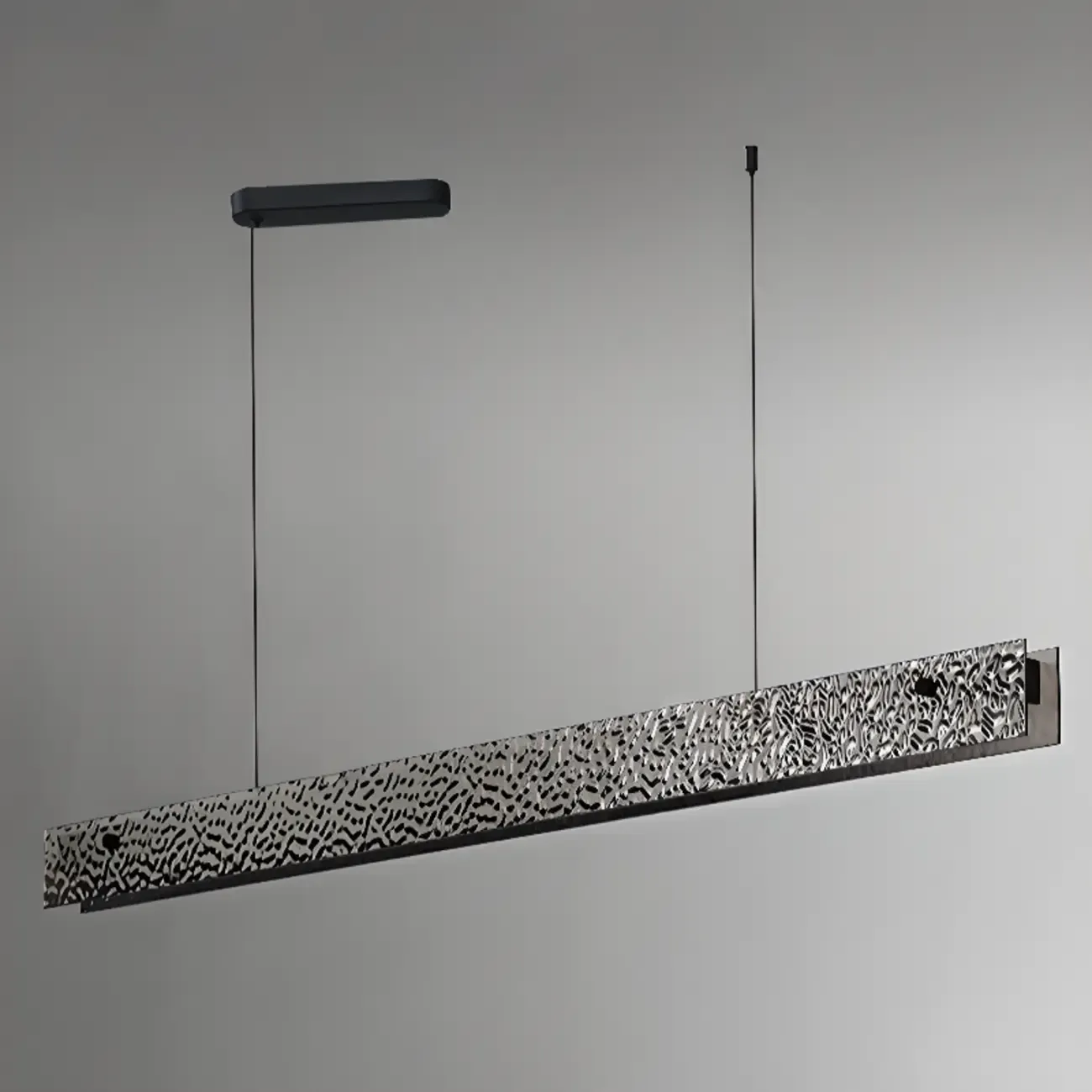 Black Rectangular Dimmable LED Kitchen Island Pendant Light