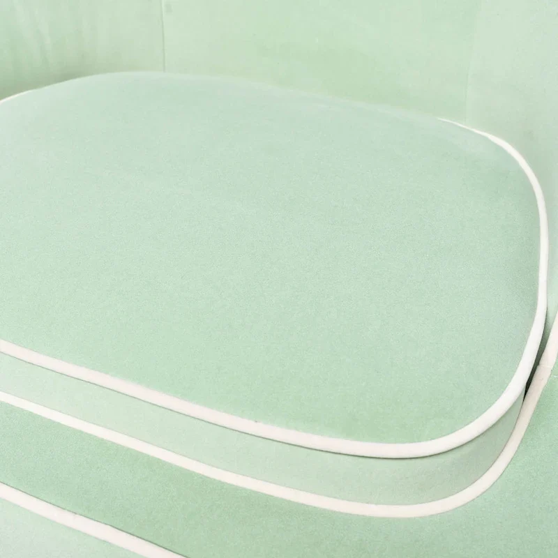 Two-Tone Upholstered Accent Chair - Green/Blue, Single Seat