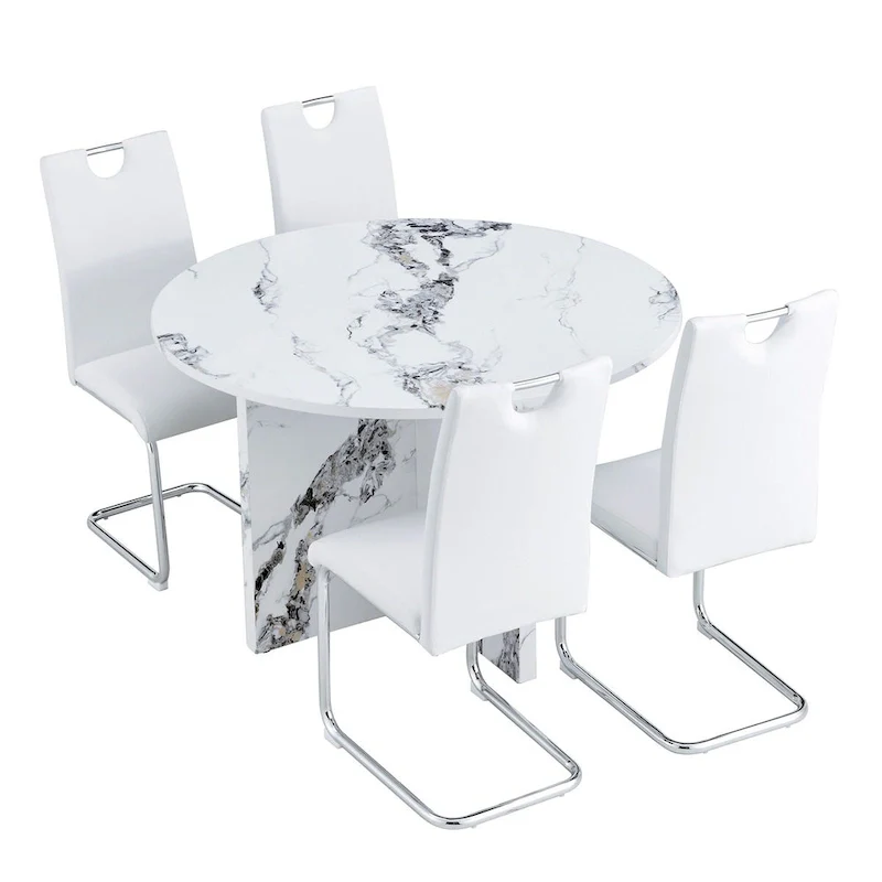5 piece Round Dining Table Set