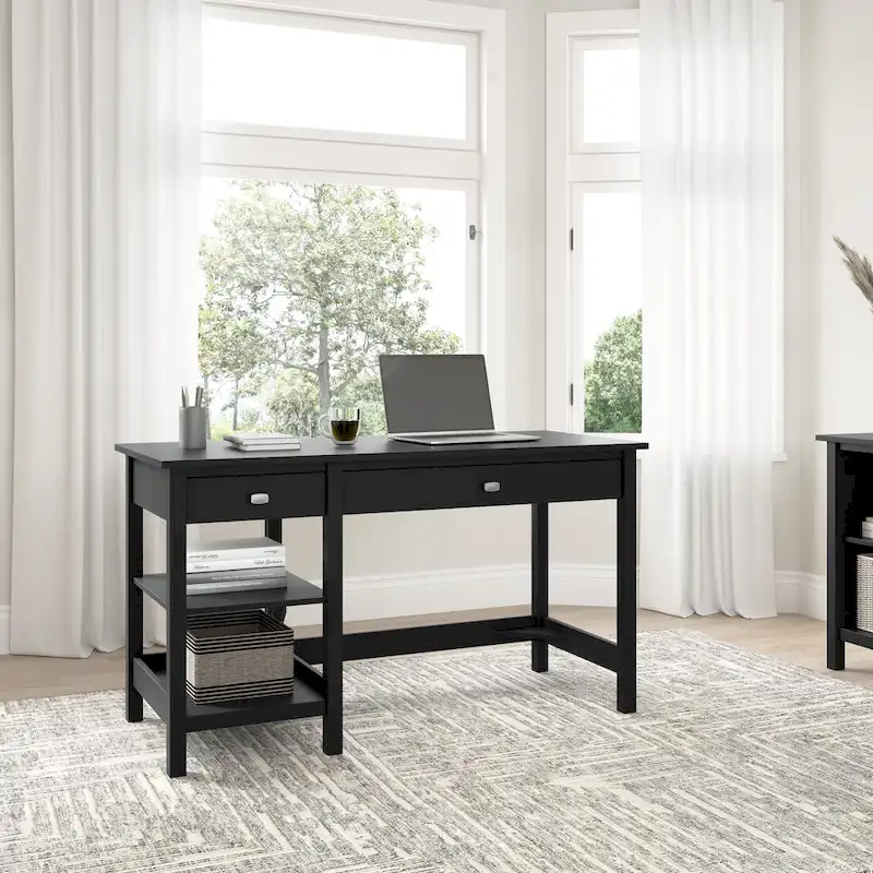 Computer Desk with Shelves - 54 Wide - Contemporary Style