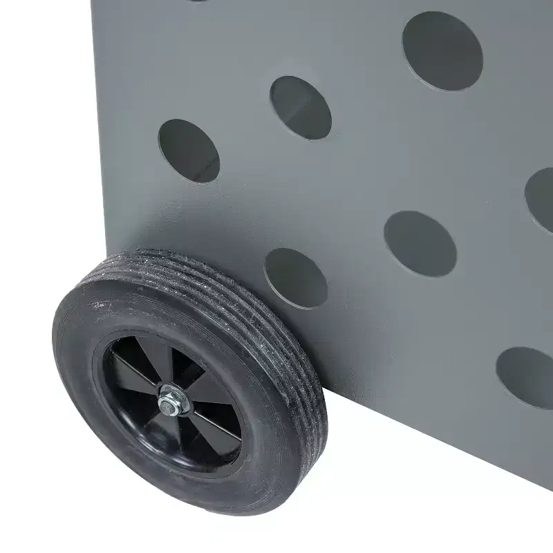 Sunnydaze Powder-Coated Steel Log Cart - 34 H - Gray