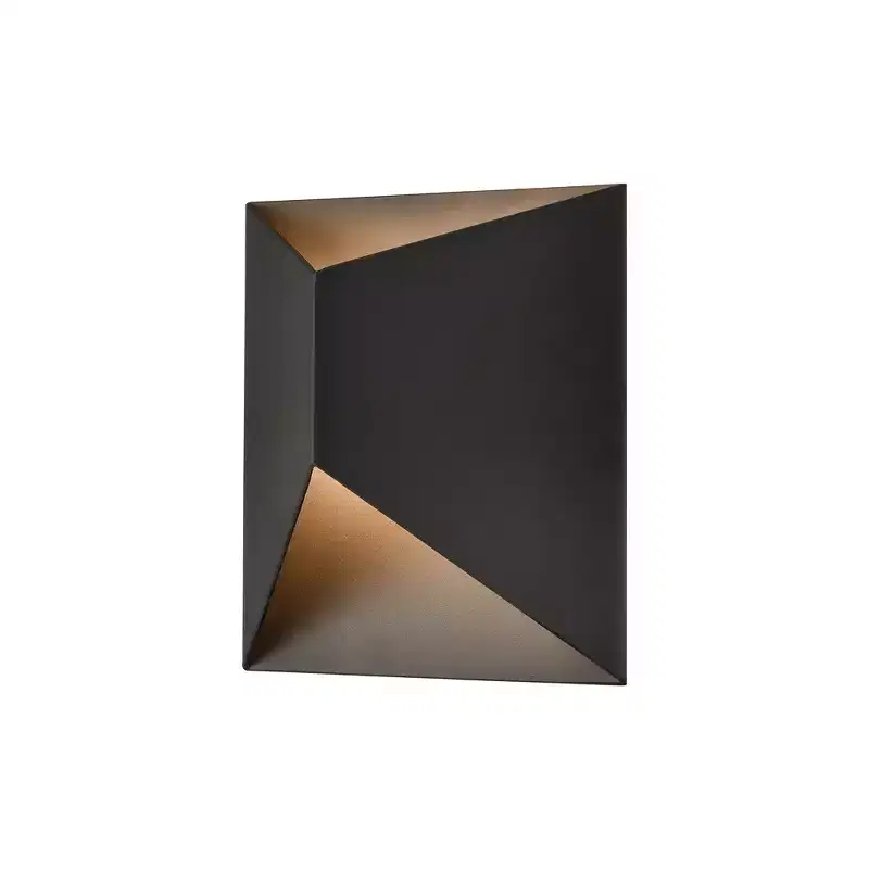 C Cattleya Integrated LED Matte Black Modern Outdoor Wall Lantern Sconce
