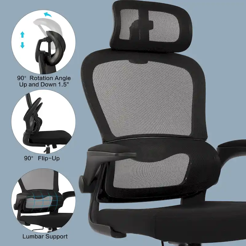 Home Office Chair Mesh Computer Desk Chair High Back Ergonomic Task Chair