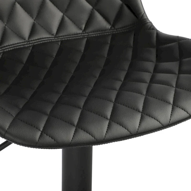 Faux Leather Adjustable Barstools Upholstered Counter Bar Pub Height Stools