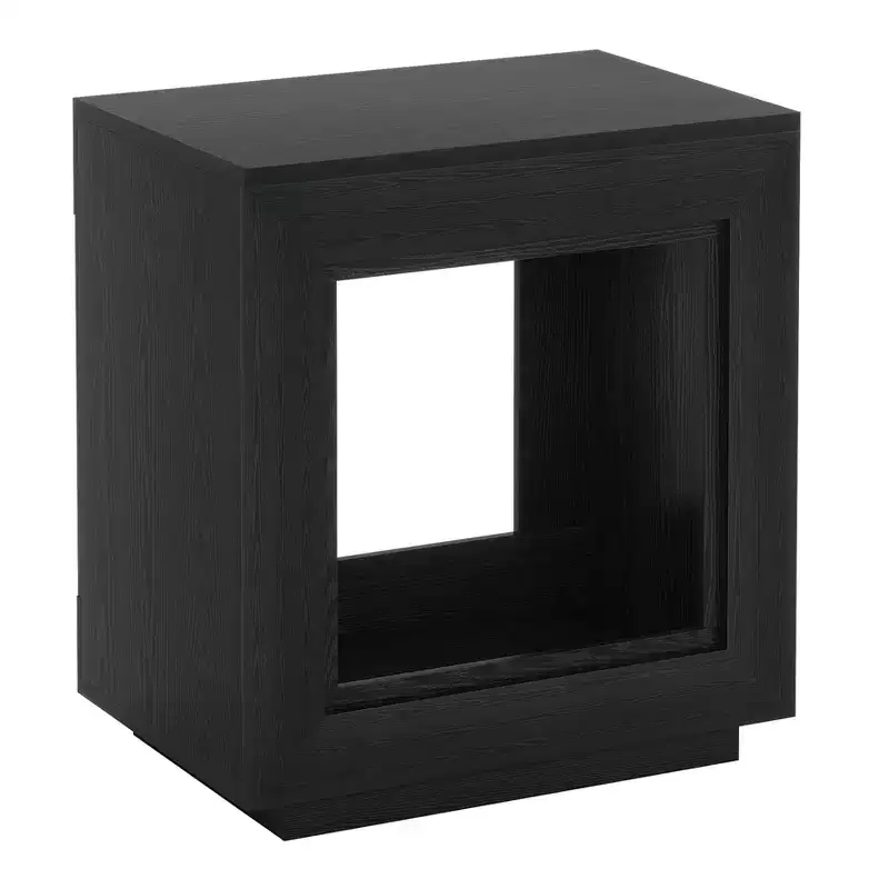 Lantine 24 2 Tiers Farmhouse End Table with Shelf Storage