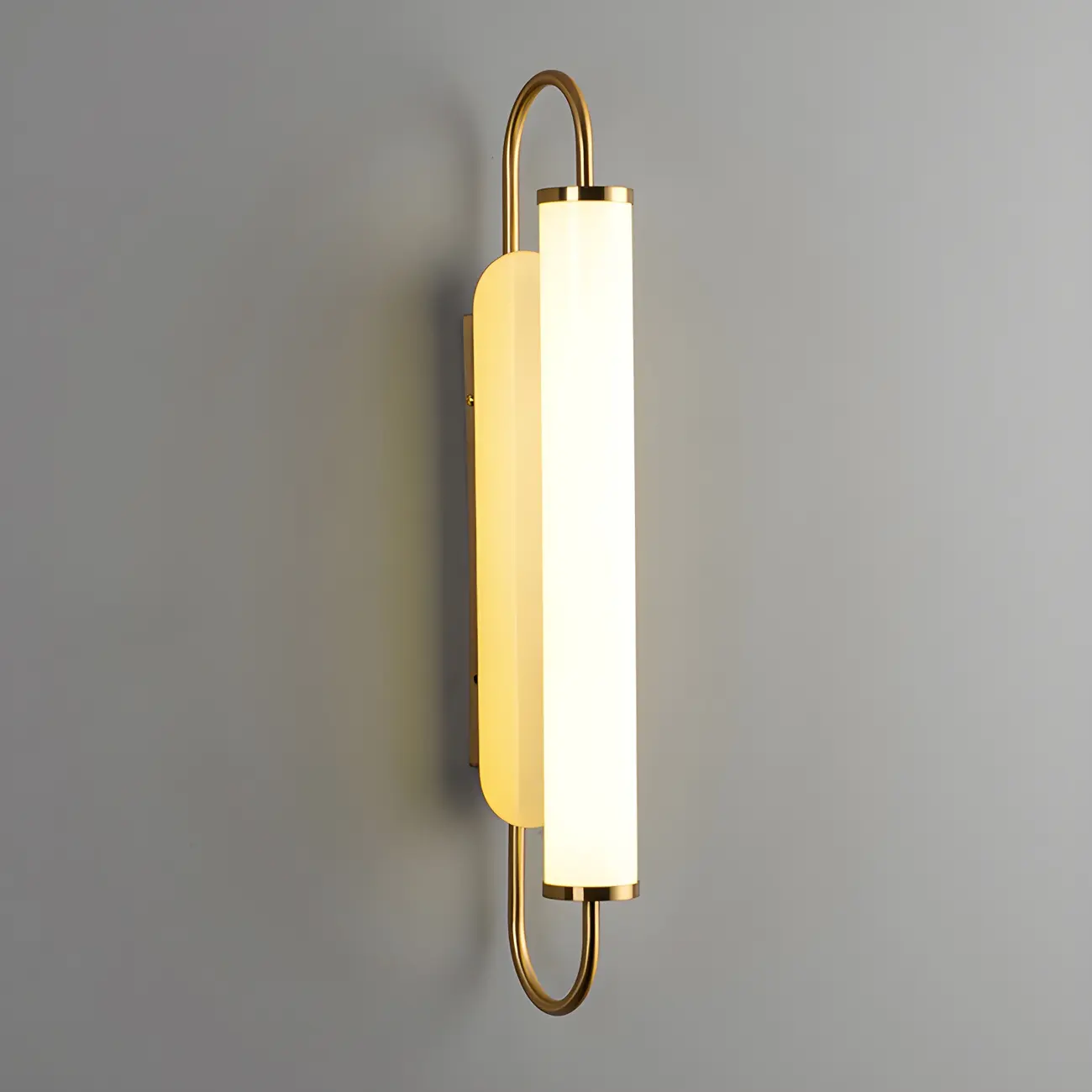 Modern Gold Straight Cylinder Dimmable LED Vanity Light