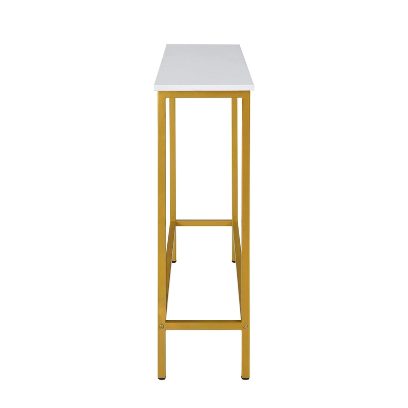 Carolina Living Slim Console Table - White/Gold