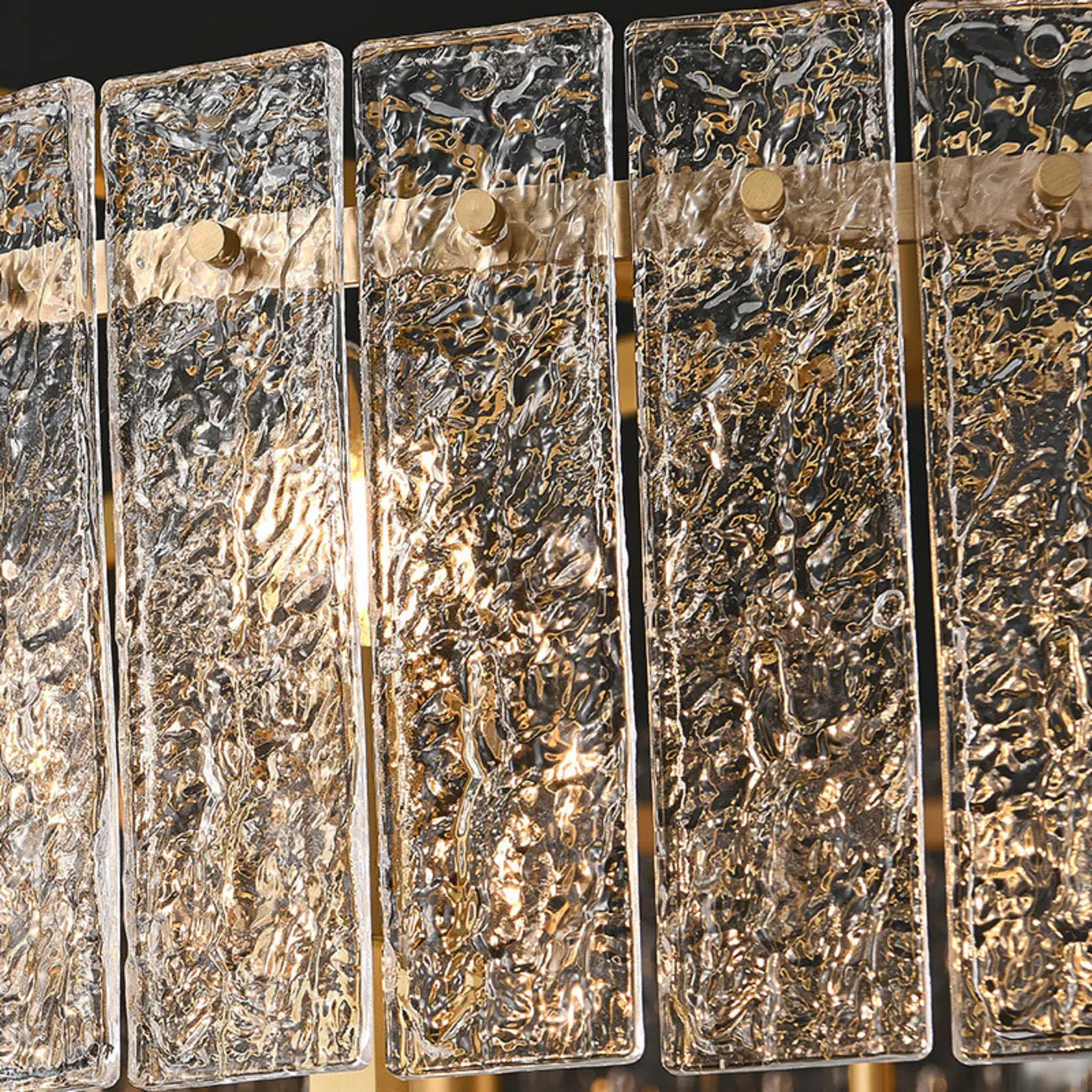 Luxury Crystal Round Chandelier with Glass Lampshade