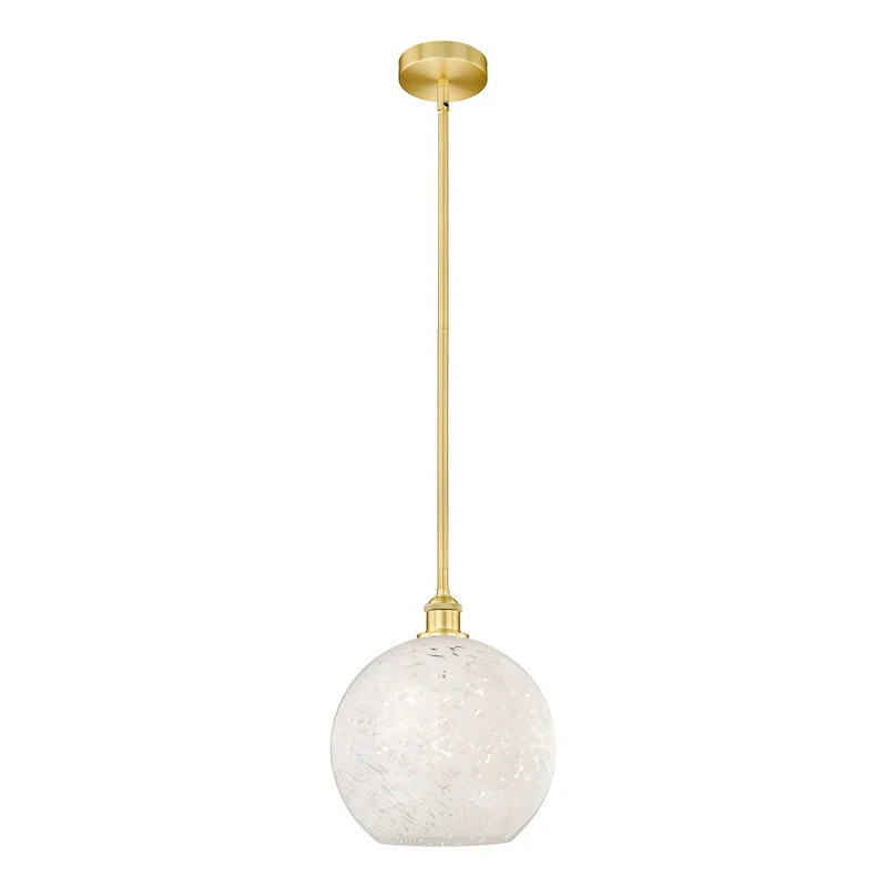 Innovations Lighting 616-1S 13 12 White Mouchette Pendant White