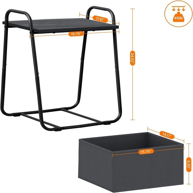 Side Table Set of 2 - 16.93D x 14.57W x 24.02H