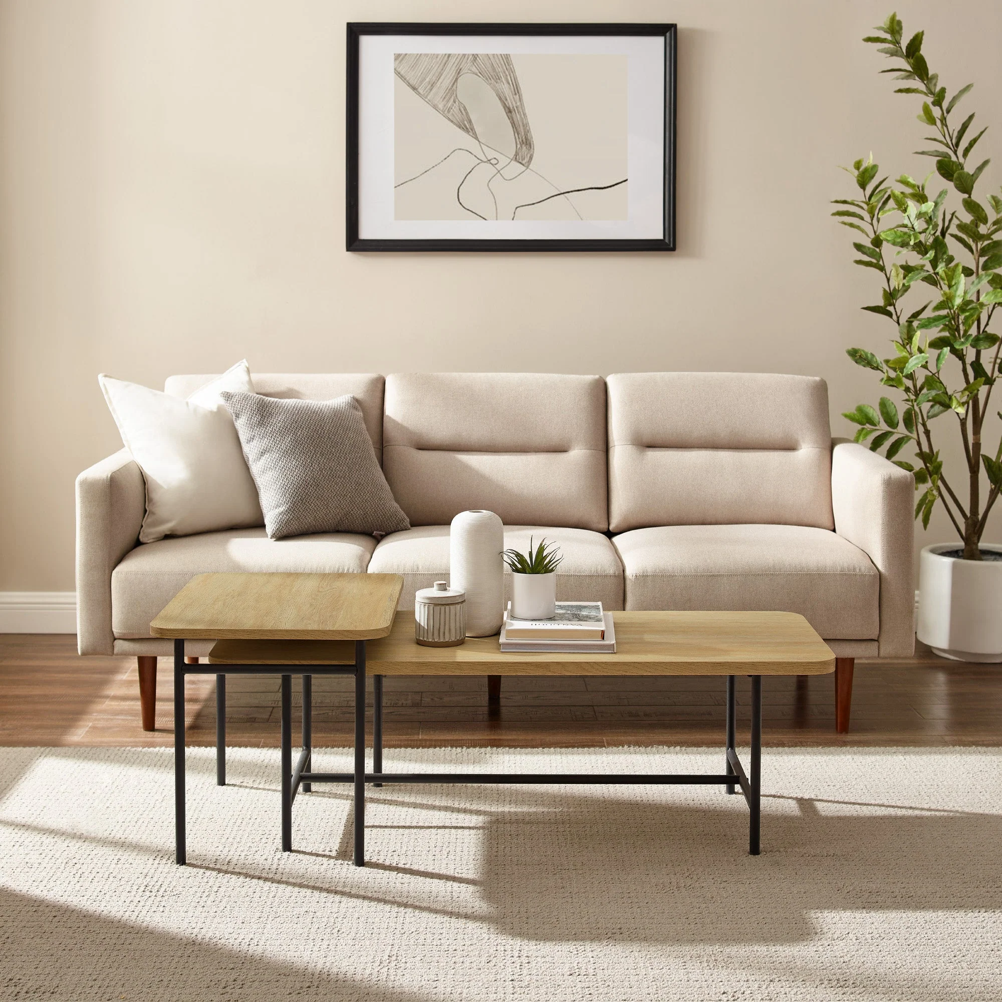 Reema 2-Piece Modern Nesting Coffee Table