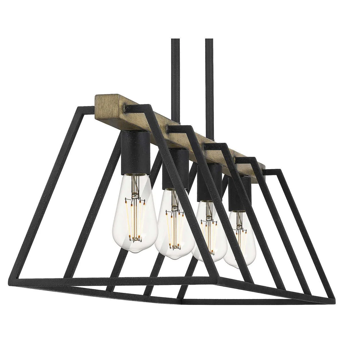 Ashley Harbour Lighting Houston 34 Modern Farmhouse 4-Light Linear Island Light Chandelier