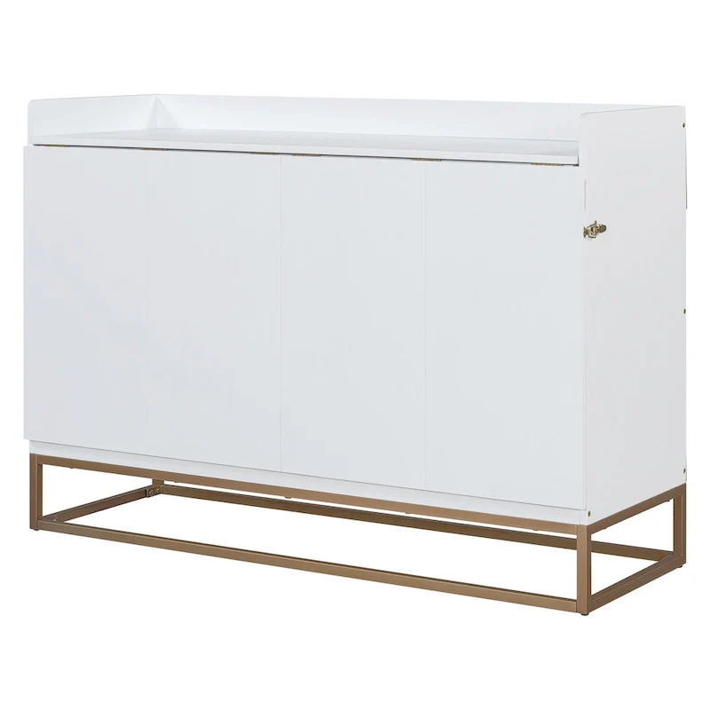 Queen Murphy Bed with Cabinet - White/Gray/Blue