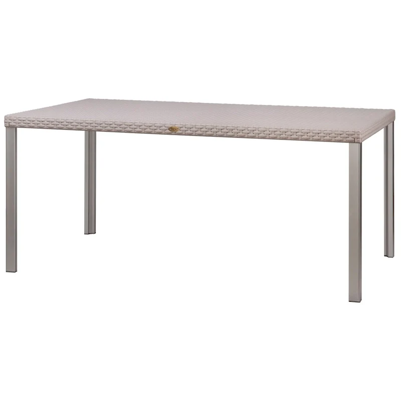 Oslo Resin All-Weather Family Dining Table with Aluminum Legs