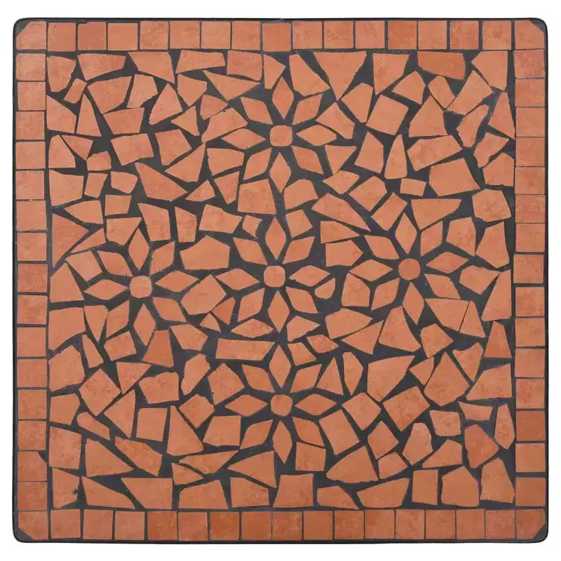 vidaXL Mosaic Bistro Set Terracotta and