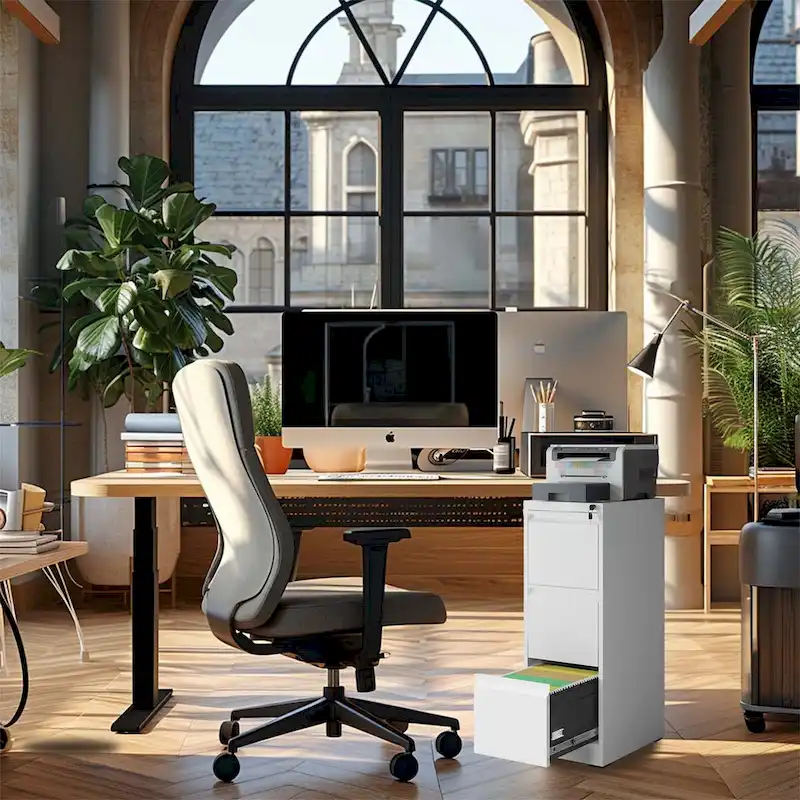 3 Drawer Metal Vertical File Cabinet with Lock