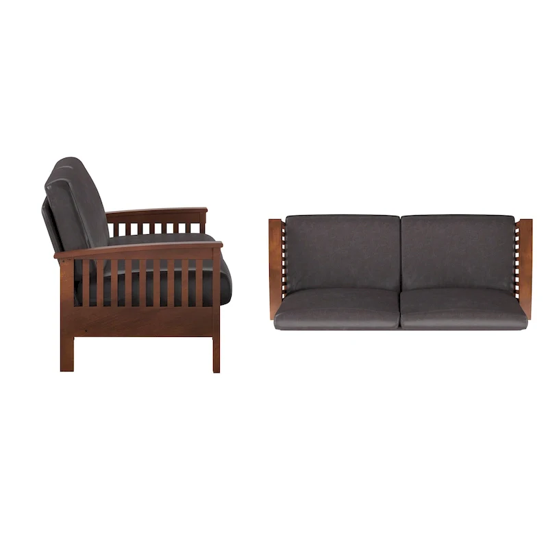 Sigulda Mission-Style Wood Sofa