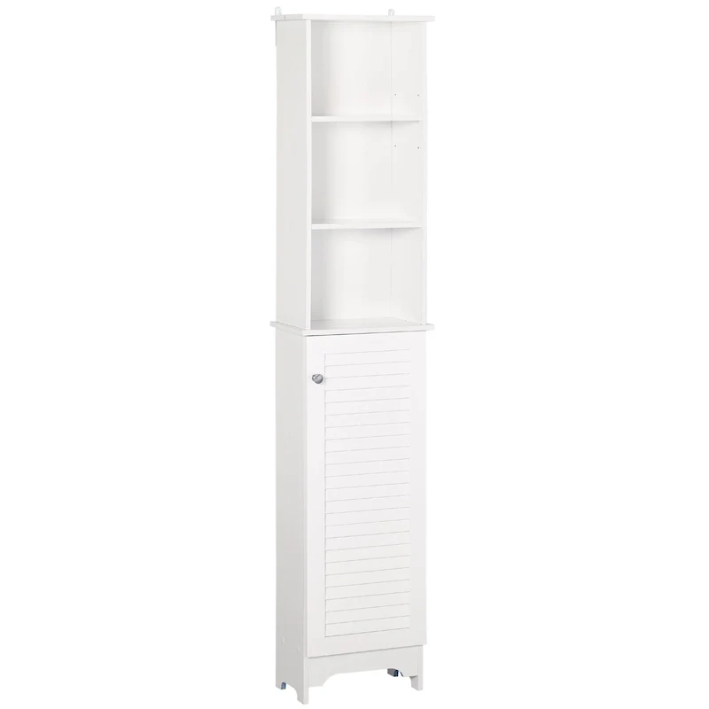 HOMCOM Freestanding Bathroom Storage Cabinet Organizer Tower
