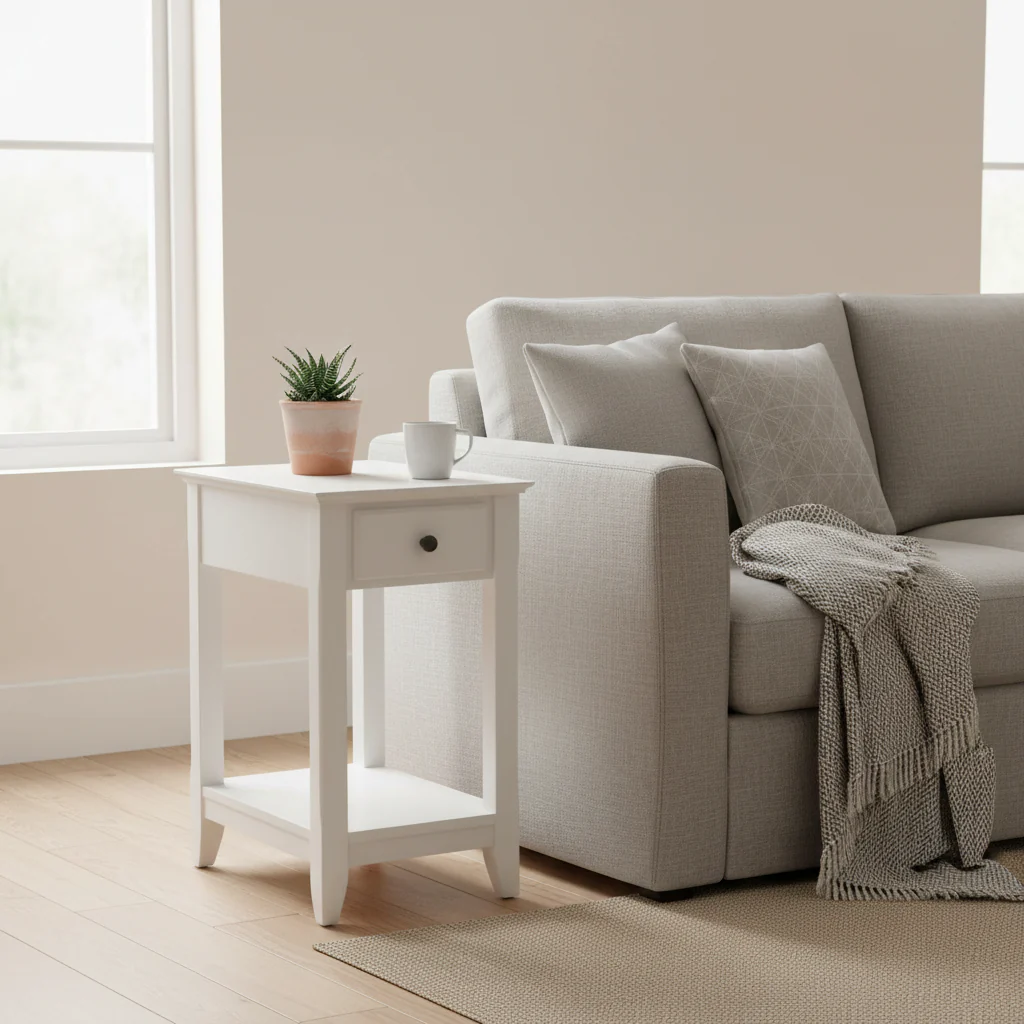 Wooden Side Table with 1 Drawer