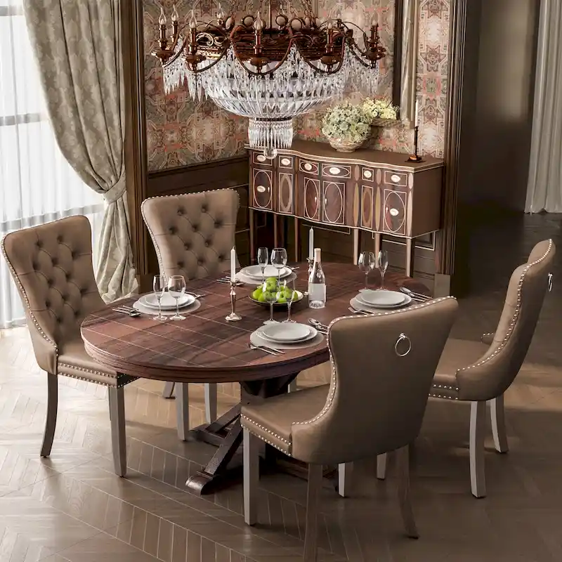 Modern Tufted Velvet Side Dining Chairs (Set of 4)