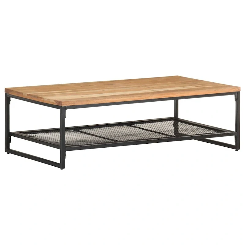 vidaXL Coffee Table 43.3x23.6x13.8 Solid Acacia Wood - 43.3 x 23.6 x 13.8