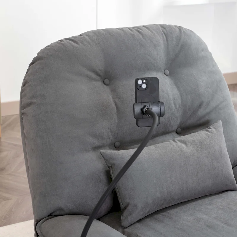 Power Swivel Recliner With USB Charger and Bluetooth Music Player