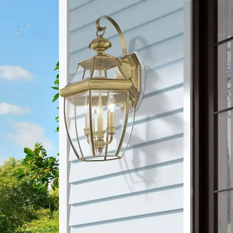 Livex Lighting Monterey 3 - Light Wall Light in Antique Brass