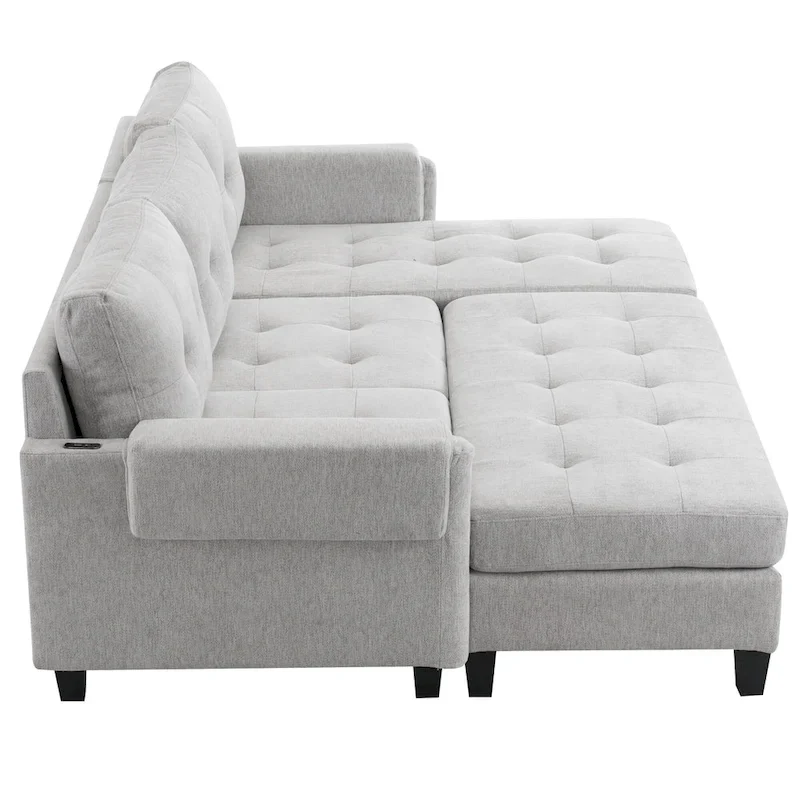83.4inch L-shaped Sofa Sectional Couch Sofa Bed