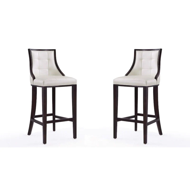 45 in. Walnut Beech Wood Bar Stool (Set of 2)