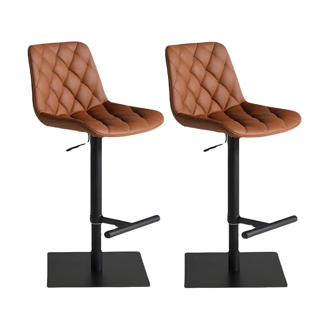 Modern Low Back Cushioned Swivel Adjustable Bar Stool