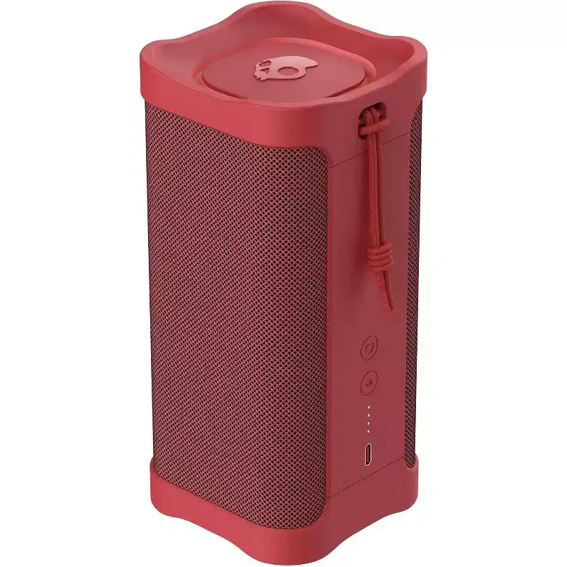Skullcandy Terrain XL Wireless Bluetooth Speaker - IPX7 Waterproof Portable Speaker, 18 Hour Battery, Nylon Wrist Wrap, True Wireless Stereo, Red