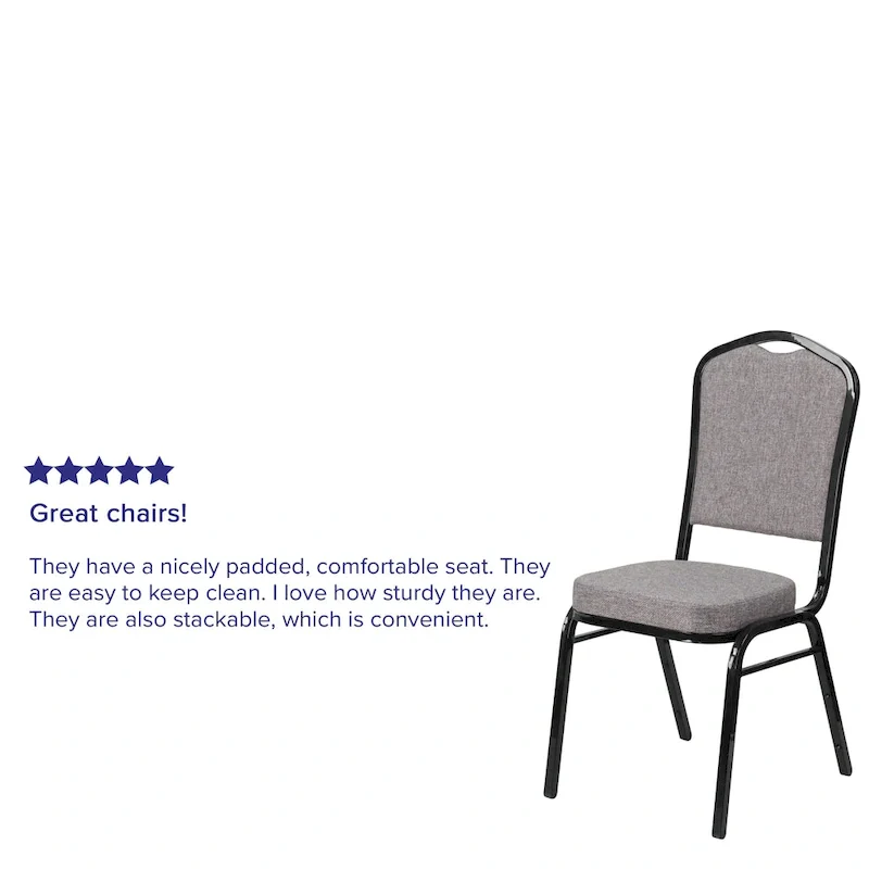 Steel/ Fabric Crown Back Stacking Banquet Chair (Set of 4)