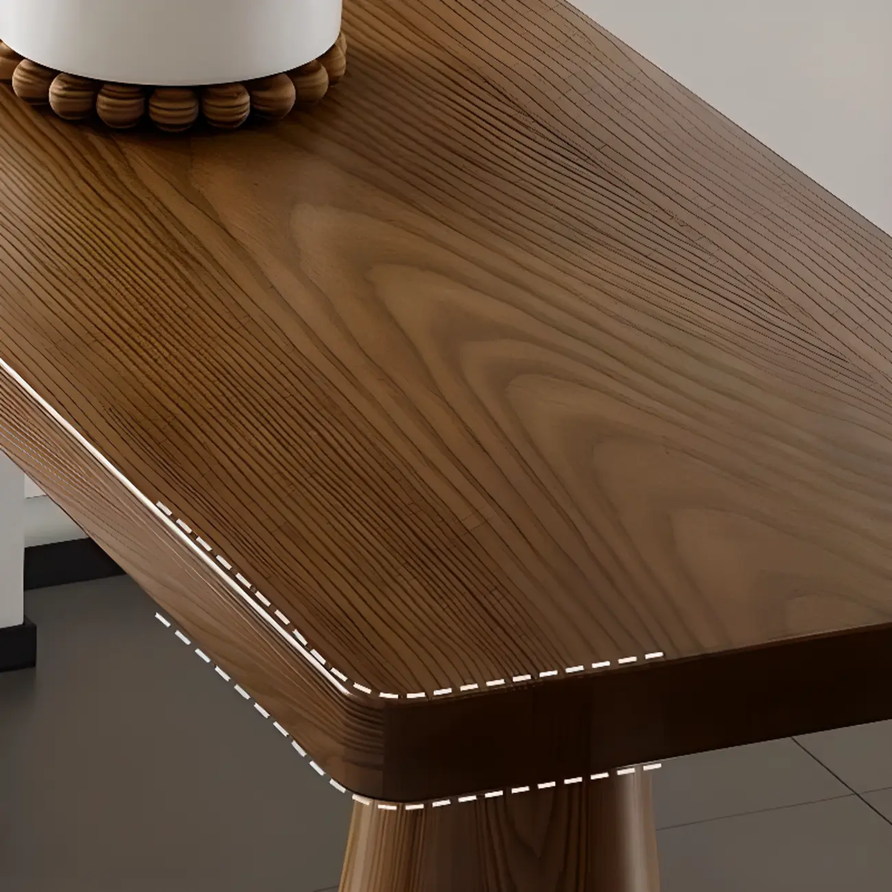 Modern Brown Wooden Dual-Pedestal Bar Tables