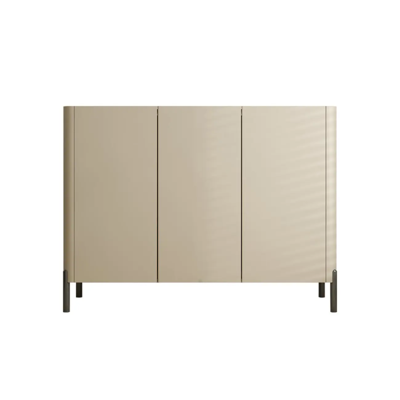 Coffee Solid Wood Shoe Cabinet with Adjustable Shelves