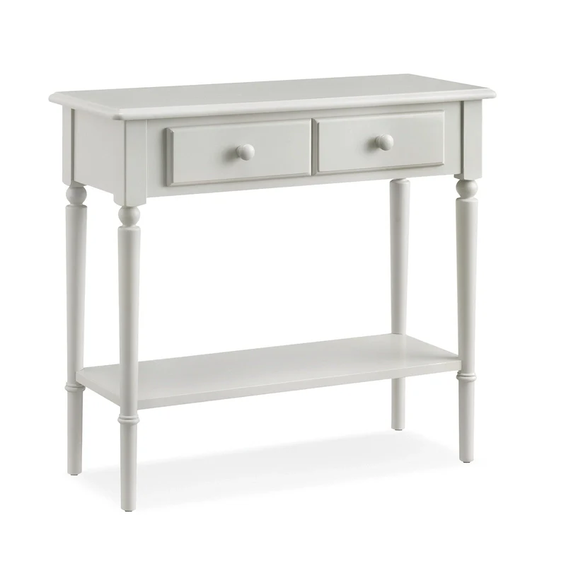 Black/Brown/Multi Narrow Hall Console Table with Drawer and Shelf