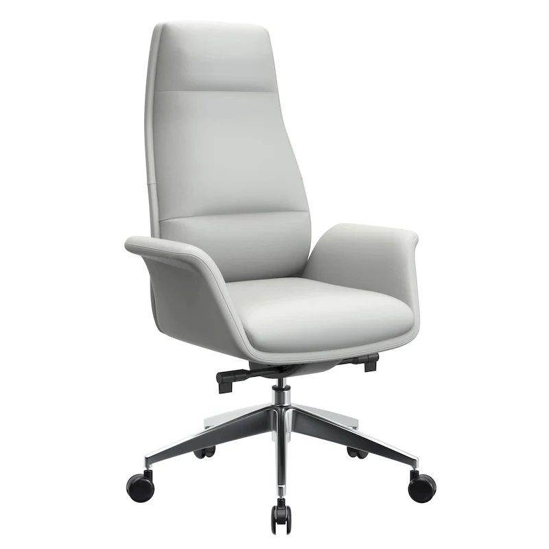 Summit High-Back Leather Office Chair with Swivel and Tilt