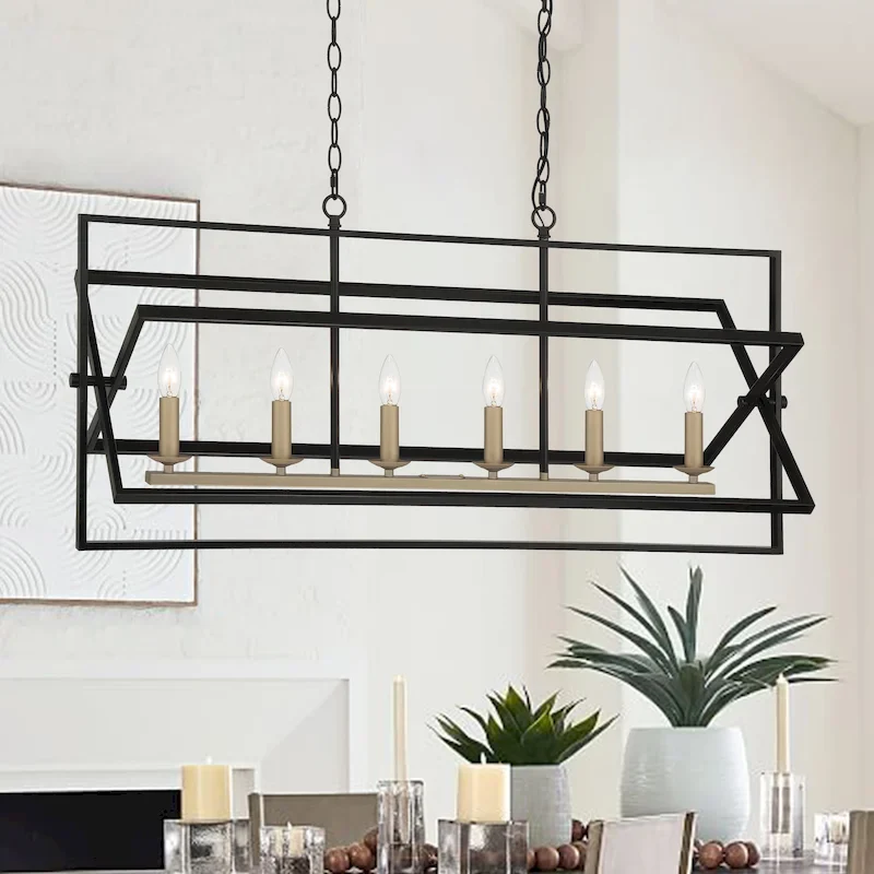 6 - Light Kitchen Island Pendant - 15.16 D*39.96 W*18.62 H
