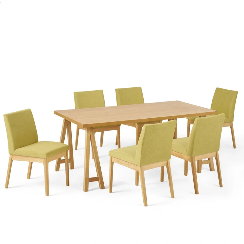 Kwame Mid-Century Modern 7 Piece Dining Set by Christopher Knight Home