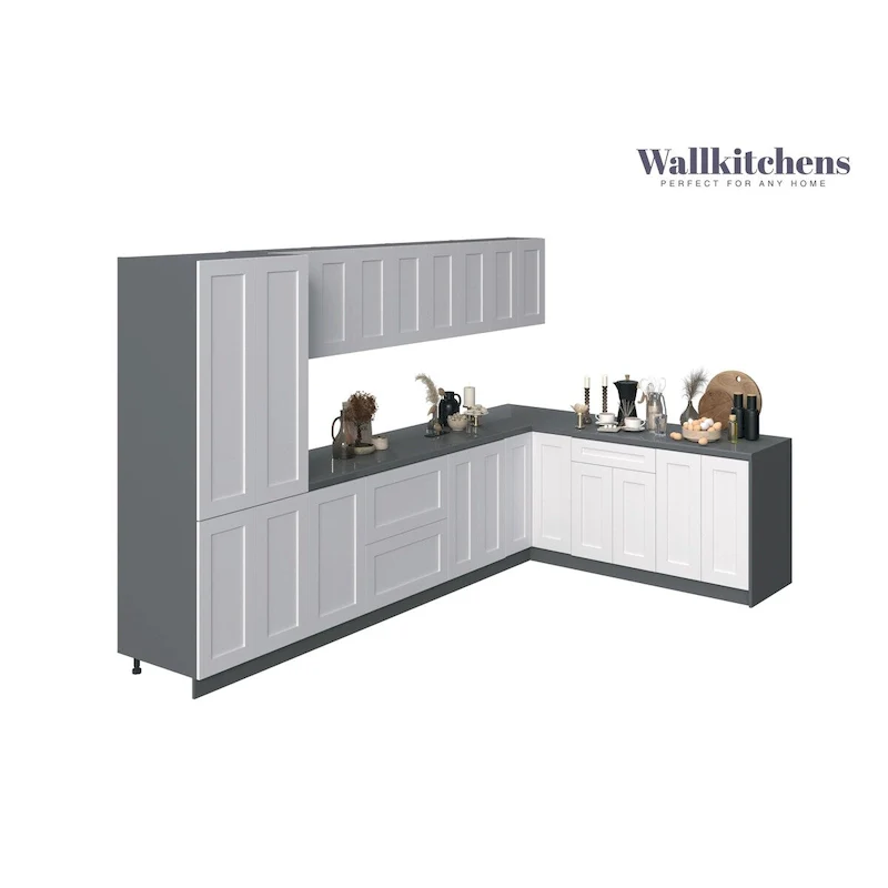 Kitchen Prestige Collection White Matte Color Base Size 11Ft Wide - 138x85