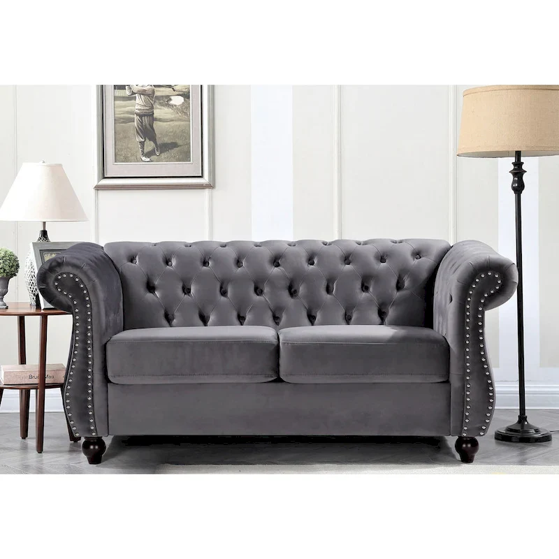 Antoinette Chesterfield 2-Piece Set- Sofa & Loveseat