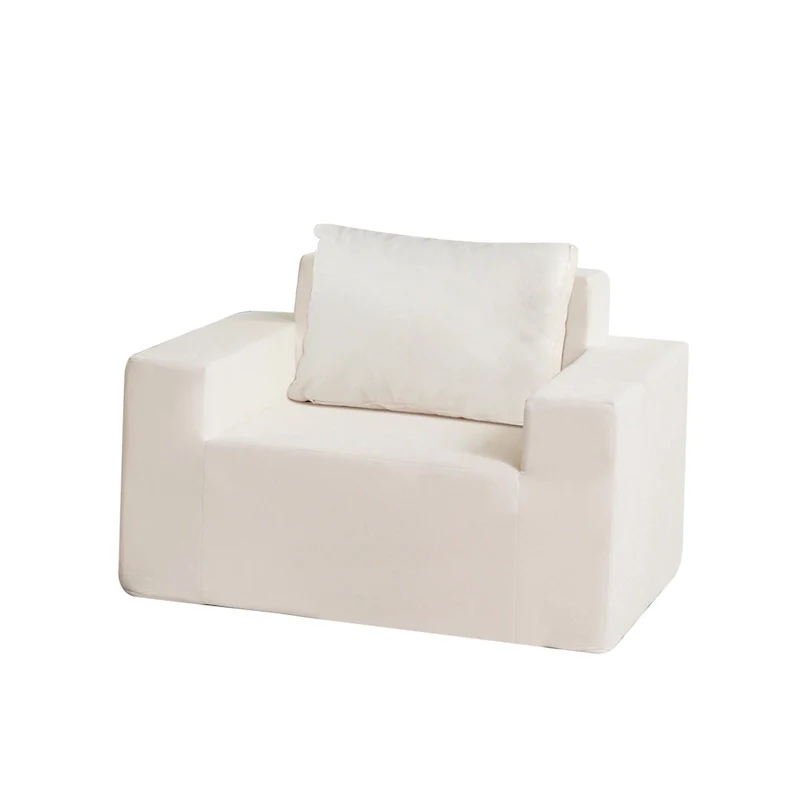 Ameican White Oak Modern 40.2  Accent Chair with Pillow