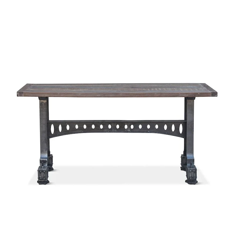 Sterling Cast Iron Table with Reclaimed Teak Top