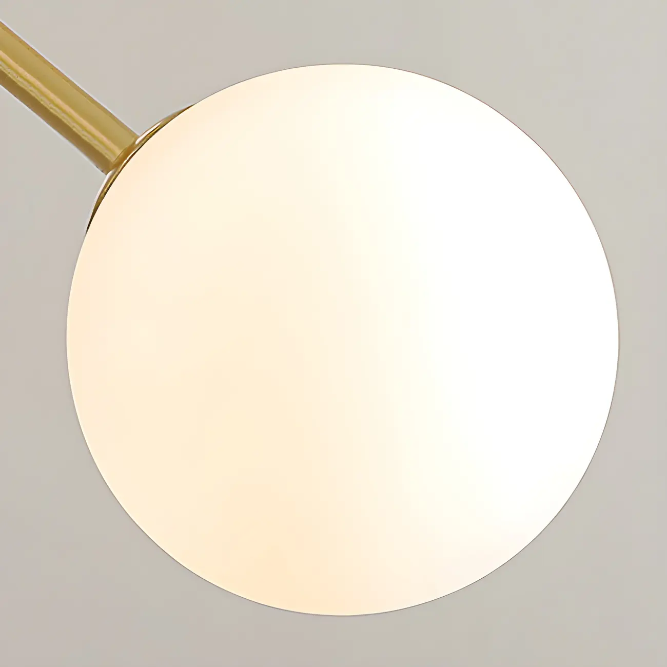 Mid-Century Modern White Globe Glass Sputnik Chandelier