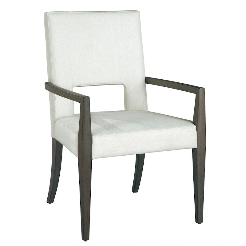 Solid Wood Upholstered Arm Dining Chair - Edgewater
