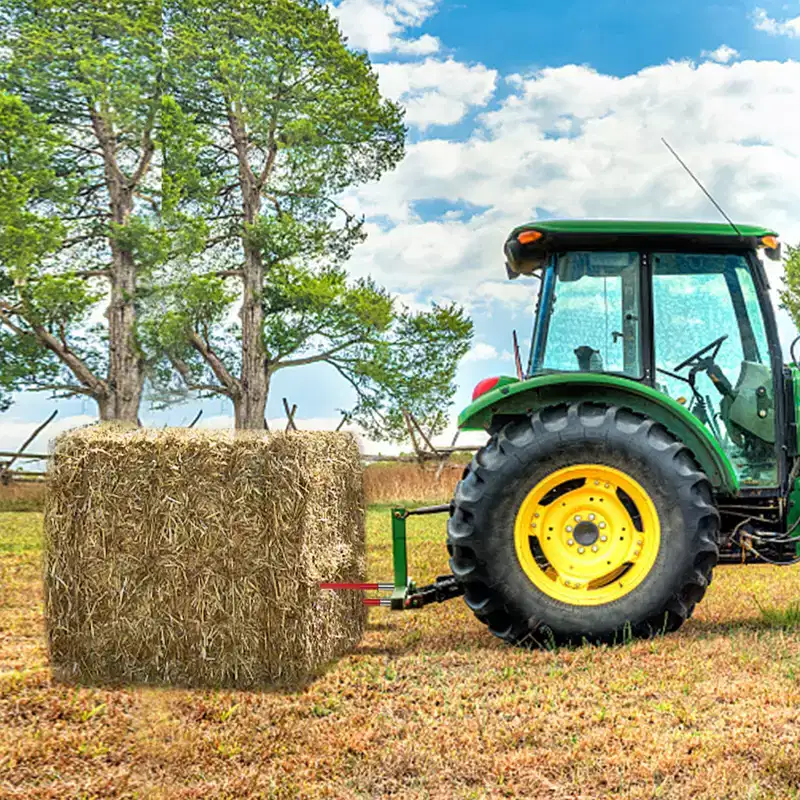 VEVOR Pair Hay Spear 49 Bale Spear 3000 lbs Capacity, Bale Spike Quick Attach Square Hay Bale Spears 1 3/4, Red Coated Bale Forks, Red