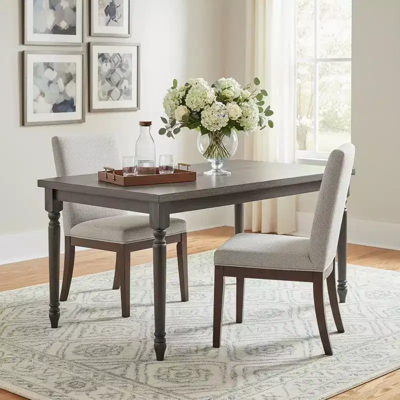 HomeRoots 59 Gray Wood Dining Table