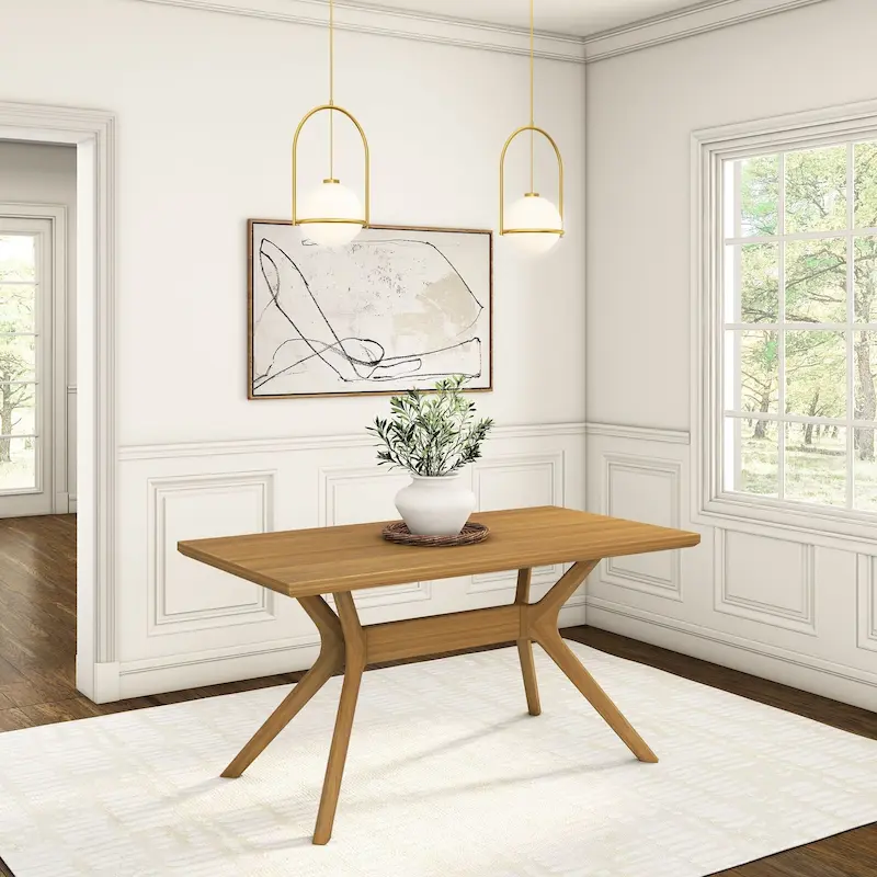 Cross Leg Rectangular Dining Table