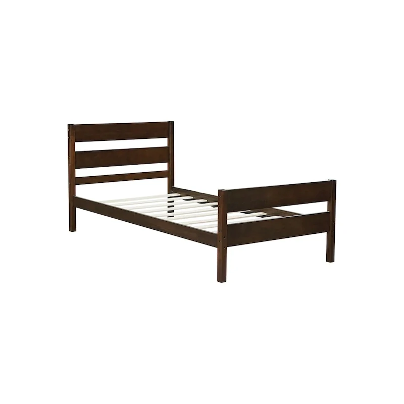 Twin Bed with Headboard and Footboard – Espresso