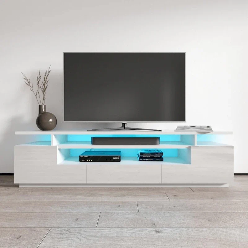 Strick & Bolton Sparkes 77-inch High Gloss TV Stand with LED Lights