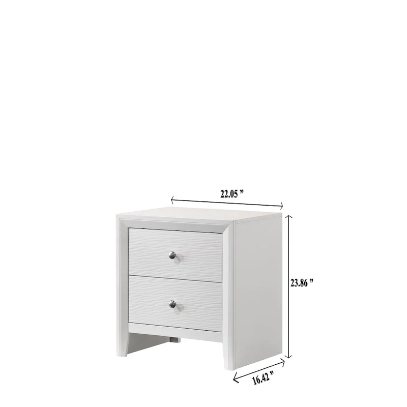 Sim 4 Piece White Panel Bedroom Set